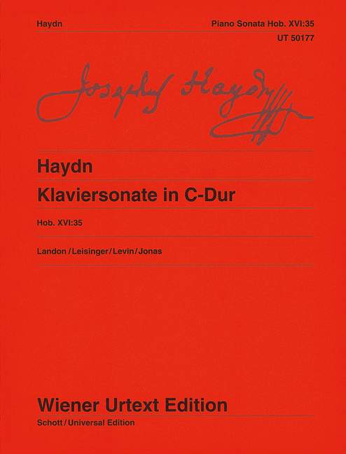 Haydn: Piano Sonata C Major Hob XVI:35 published by Wiener Urtext